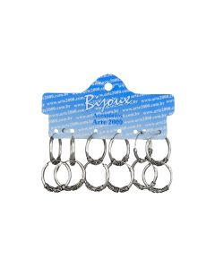 Brinco Tribal Folheado Prata (cartela)-24mm