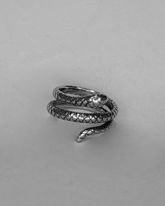 Anel Cobra 2 voltas fechada Curta Aço