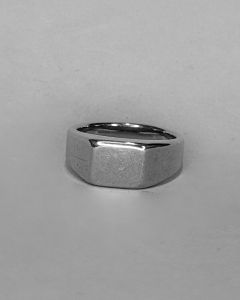 Anel Liso Quadrado Reto 9x10mm Aço