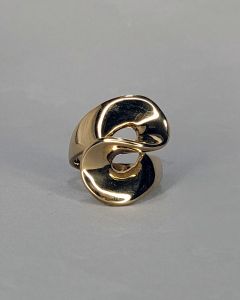 Anel Infinito Espacial Aço Gold