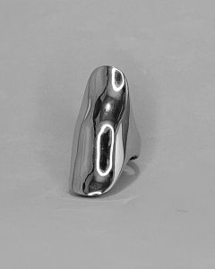 Anel Placa Pele do Dedo Aço