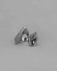 Anel Onda Dupla Aço