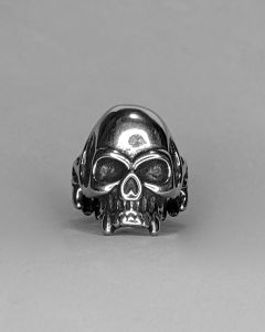 Anel Caveira Vampiro sem Mandíbula Aço