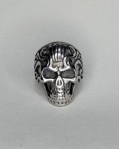 Anel Caveira Smooke Pequeno Aço