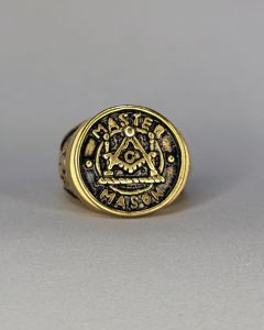 Anel Master Mason Duo Aço Gold