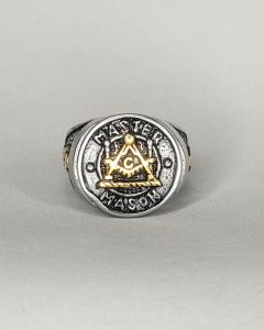 Anel Mason Master Duo Aço Mix Gold