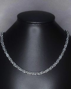 Colar Ponto Peruano Latão 6mm Cromo (UND)