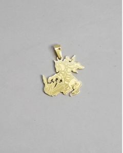 Pingente São Jorge Livre 2mm Aço Gold (6 UND)