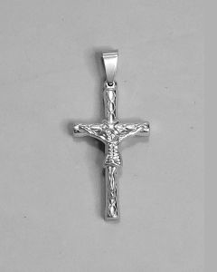 Pingente Media Cruz Roliço com Imagem Aço (UND)