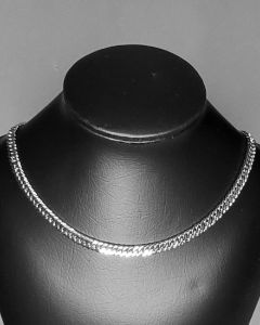 Colar Corrente Grumé Dupla Lixada 60CM Aço (6 UND)-1.2