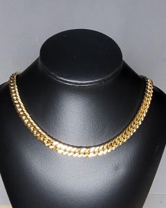 Colar Corrente Grumé Dupla Lixada 70CM Aço Gold (6 UND)