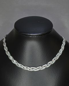 Colar 3 Lacraia Transado Aço (6 UND)-8.0mm