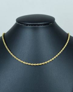 Colar Corrente Cordão Bahiano 45 CM Aço Gold (6 UND)