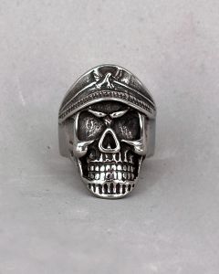Anel Caveira Marinheiro Oficial Aço