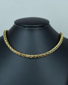 Colar Corrente Cordão Trançado 60cm Aço Gold (UND)