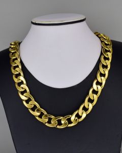 Colar Corrente Grumé GG 70cm Aço Gold (UND)