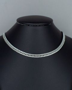 Colar Corrente Grumé Dupla Lixada 60CM Aço (6 UND)-1.0