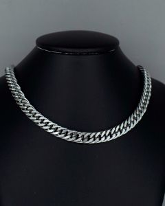 Colar Corrente Grumé Dupla Lixada 60CM Aço (6 UND)-1.6