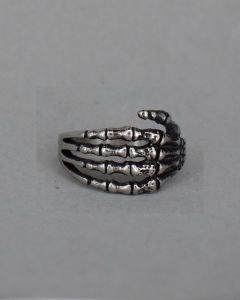 Anel Mão Esqueleto Aço