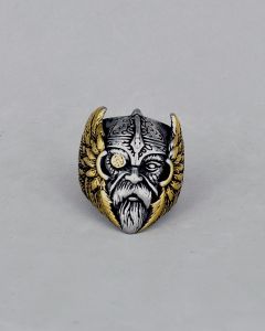 Anel Deus Nórdico Odin Aço Mix