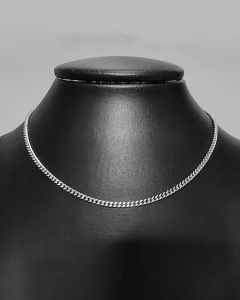 Colar Corrente Grumé Fina Lixada 1.5mm (6 UND)