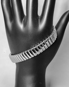 Pulseira Elástica Gomo Inteiro liso Aço (UND)