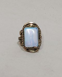 Anel Alpaca Pedra Sintex Lua Retângulo (UND)