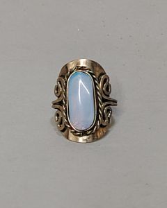 Anel Alpaca Pedra Sintex Lua Elipse (UND)