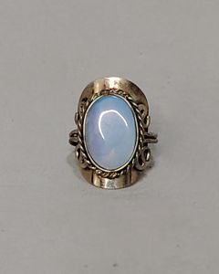 Anel Alpaca Pedra Sintex Lua Oval (UND)