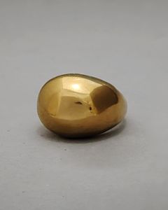 Anel Bola em Gota 15gr. Aço Gold