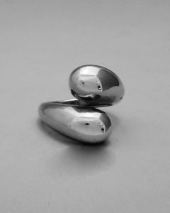 Anel Gota Dupla 10gr. Aço