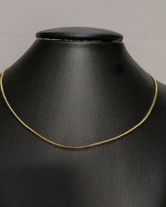 Colar Corrente Rabo de Rato Quadrado 45cm Aço Gold (6 UND)