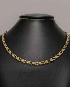 Colar Corrente Elo Fecho rede Aço Gold (UND)