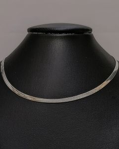 Colar Corrente Lacraia Chata 45CM Aço (UND)-2.0mm