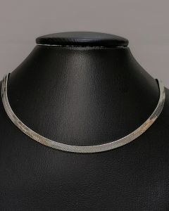 Colar Corrente Lacraia Chata 45CM Aço (UND)-3.0mm