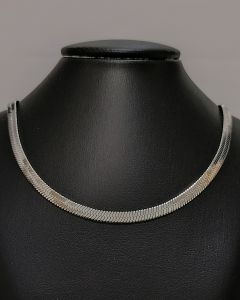 Colar Corrente Lacraia Chata 45CM Aço (UND)-5.0mm