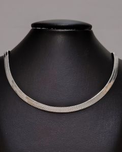 Colar Corrente Lacraia Chata 45CM Aço (6 UND)