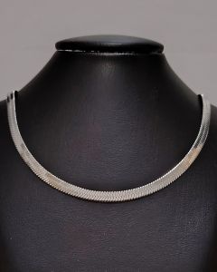 Colar Corrente Lacraia Chata 45CM Aço (UND)-4.0mm