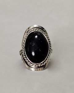 Anel Alpaca Cabochâo 13x18mm Pedra Estrela (UND)