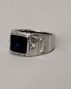 Anel Formatura P Azul (8x10) Aço