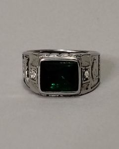 Anel Formatura P Verde (8x10) Aço