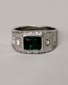 Anel Formatura P Verde (6x8) Aço