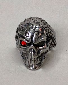 Anel Caveira Gótico 1 olho Aço