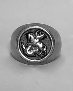 Anel São Jorge Redondo P Aço