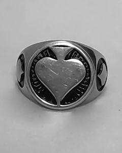 Anel Naipe 3 Espadas Circular Aço