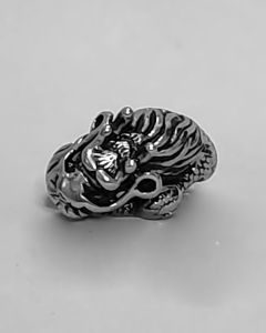 Anel Dragão Cabeça Fix Aço