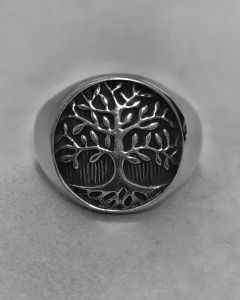 Anel Árvore da vida Relevo 22mm Aço