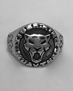 Anel Tigre Furioso Redondo Aço