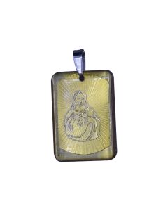 Pingente Retângulo Aço e Resina (6 und)-Jesus.